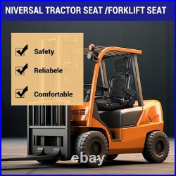 Universal Adjustable Suspension Seat Tractor Dumper Forklift Mower Plant Digger
