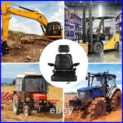 Universal Adjustable Suspension Seat Tractor Dumper Forklift Mower Plant Digger