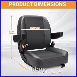 Universal Tractor Seat Adjustable Backrest Forklift Digger Mower Dumper Seat BU