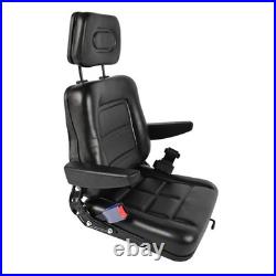 Universal Waterproof Seat Tractor Dumper Forklift Mower Digger Adjustable Black