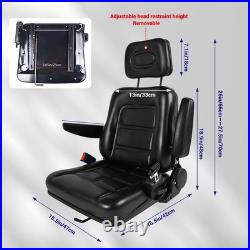 Universal Waterproof Seat Tractor Dumper Forklift Mower Digger Adjustable Black