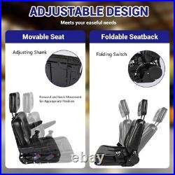 Universal Waterproof Seat Tractor Dumper Forklift Mower Digger Adjustable Black