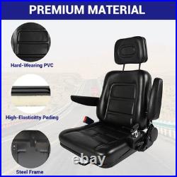 Universal Waterproof Seat Tractor Dumper Forklift Mower Digger Adjustable Black