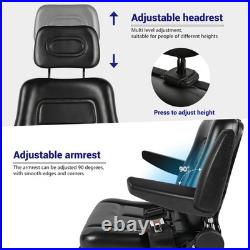 Universal Waterproof Seat Tractor Dumper Forklift Mower Digger Adjustable Black