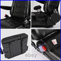 Universal Waterproof Seat Tractor Dumper Forklift Mower Digger Adjustable Black