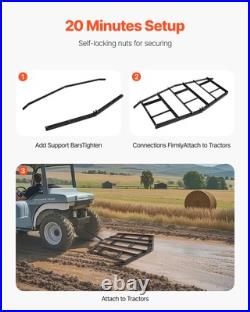 VEVOR Drag Harrow 84 Width Tow Behind Drag Harrow Steel Gravel Grader ATV UTV