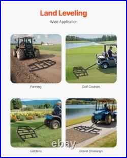 VEVOR Drag Harrow 84 Width Tow Behind Drag Harrow Steel Gravel Grader ATV UTV