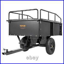 VEVOR Dump Trailer Tow Behind Dump Cart 750 lbs 15 Cu. Ft. Steel Construction