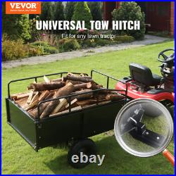 VEVOR Dump Trailer Tow Behind Dump Cart 750 lbs 15 Cu. Ft. Steel Construction