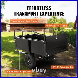 VEVOR Dump Trailer Tow Behind Dump Cart 750 lbs 15 Cu. Ft. Steel Construction