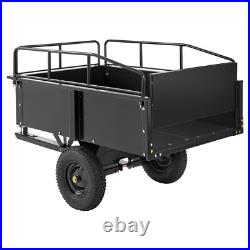 VEVOR Dump Trailer Tow Behind Dump Cart 750 lbs 15 Cu. Ft. Steel Construction