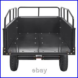 VEVOR Dump Trailer Tow Behind Dump Cart 750 lbs 15 Cu. Ft. Steel Construction