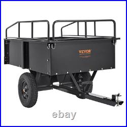 VEVOR Dump Trailer Tow Behind Dump Cart 750 lbs 15 Cu. Ft. Steel Construction