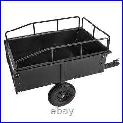 VEVOR Dump Trailer Tow Behind Dump Cart 750 lbs 15 Cu. Ft. Steel Construction