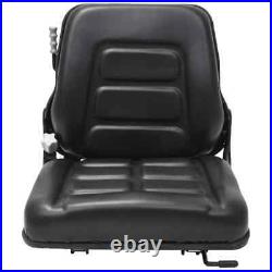 VidaXL Forklift & Tractor Seat with Suspension and Adjustable Backrest