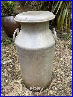 Vintage 10 Gallon Aluminium Milk Churn DESCO with L. C. S lid. Made by Swiftcan