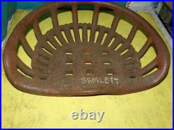 Vintage Bamlett Tractor Implement Seat Farm Original Cast Iron Collectable