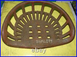 Vintage Bamlett Tractor Implement Seat Farm Original Cast Iron Collectable
