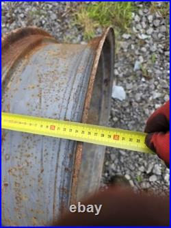 Vintage Massey Ferguson 8 Stud Rear Wheel Rim Grey Steel Rim, No Tyre