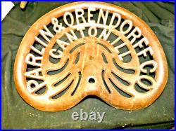 Vintage Rare Parlin & Orendorf Canon Tractor Implement Seat Cast Iron Farm