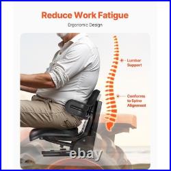 Waterproof Forklift Seat Adjustable Tractor Suspension Seat Mower Digger UK