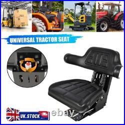 Waterproof Forklift Seat Adjustable Tractor Suspension Seat Mower Digger UK