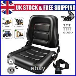 Waterproof Universal Tractor Seat Adjustable Forklift Digger Mower Dumper Seat