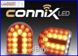 Wireless Connix LED Magnetic Cable Free Trailer or Implement Light Set FREE POST