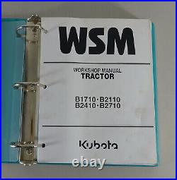 Workshop Manual Kubota Tractor B1710/B2110/B2410/B2710