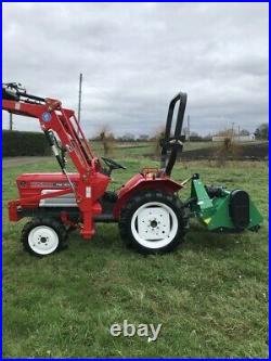 Yanmar compact mini loader tractor and new flail mower
